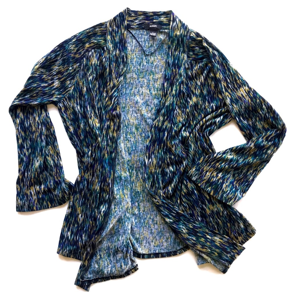 Alfani Cardigan Large Multi-colored Thin